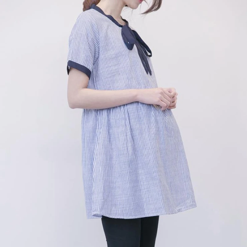 Maternity summer dress for pregnant women Stripe Loose Long section Pregnancy dress robe grossesse ete pregnancy clothes 2018 Maternity summer dress for pregnant women Stripe Loose Long section Pregnancy dress robe grossesse ete pregnancy clothes 2018