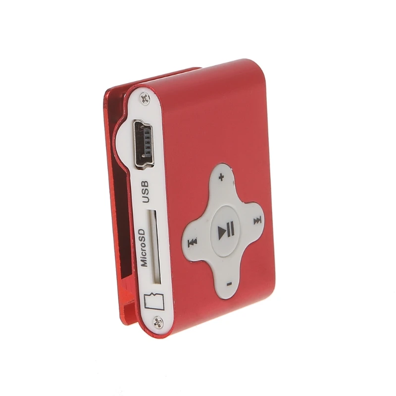 

Mini Clip Metal MP3 Music Media Player Support Micro SD Card + USB Cable Earphone