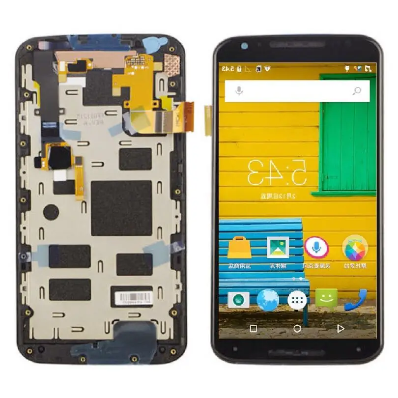 Для Motorola Moto X2 X 2nd Gen Xt1092 Xt1095 Xt1097 ЖК дисплей сенсорный дигитайзер с рамка отверстием