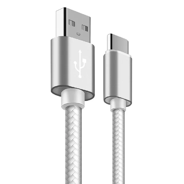 Кабель usb type-C для быстрой зарядки кабель USB type-C для samsung A50 S9 S8 Note 9 8 huawei Xiaomi Redmi Note 7 mi9 USB C шнур для передачи данных - Цвет: Silver