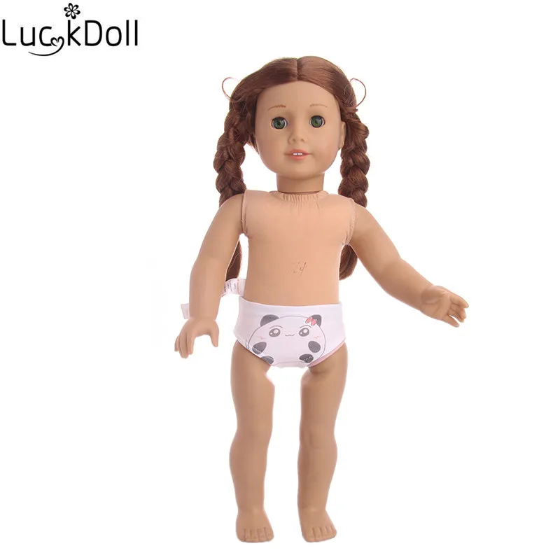 LUCKDOLL узорное нижнее белье подходит 18 дюймов Американский 43 см Детские аксессуары для кукол, игрушки для девочек, поколение, подарок на день рождения