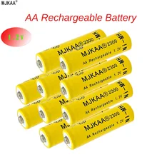 10pcs AA Rechargeable Battery AA Ni-MH 1.2V 2300mAh Ni-MH 2A Bateria Rechargeable Batteries for Camera toys