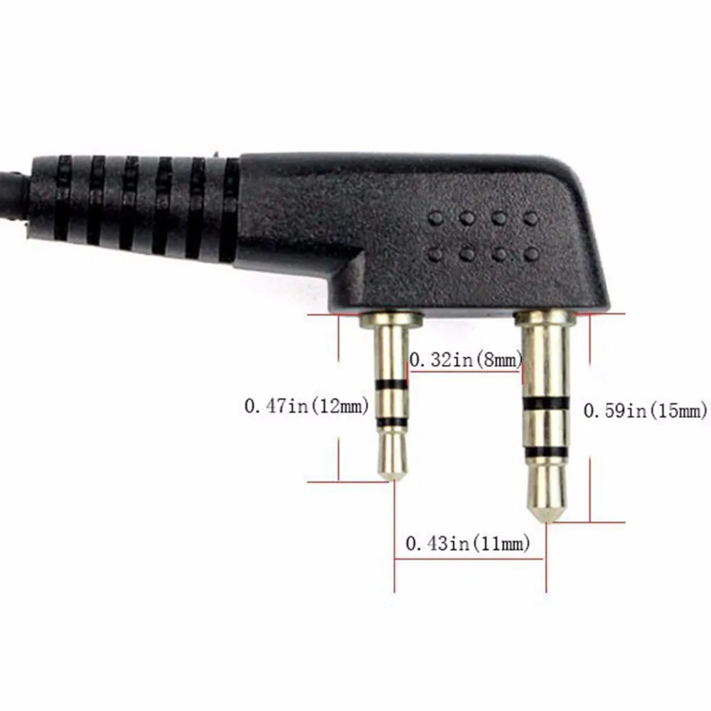 D Форма Мягкий ушной крючок наушник 2Pin PTT Микрофон Гарнитура для Kenwood для Baofeng UV-5R 888S Retevis H777 RT5 RT5R для TYT для Puxing