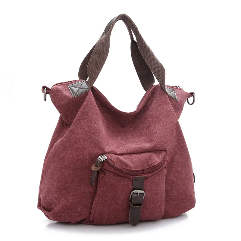 

Large Pocket Shopper Handbags Big Canvas Shoulder Crossbody Bags for Women 2019 Fashion Designer bolsos Casual Totes Sac a main
