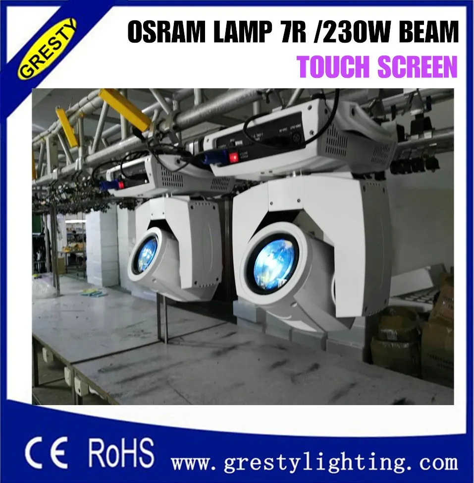 Белый корпус 4xlot 230w sharpy 7r луч движущийся головной свет/osram 7R свет|beam moving head light|moving