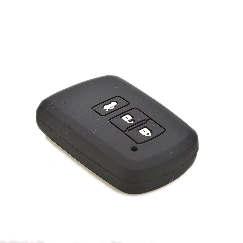 Силиконовый чехол для Toyota Camry Avalon RAV4 дистанционный смарт-ключ 3 кнопки черный