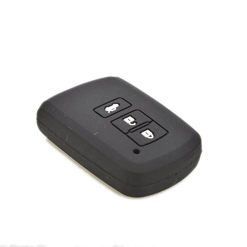 

New Silicone Case Cover For Toyota Camry Avalon RAV4 Remote Smart Key 3 Button Black