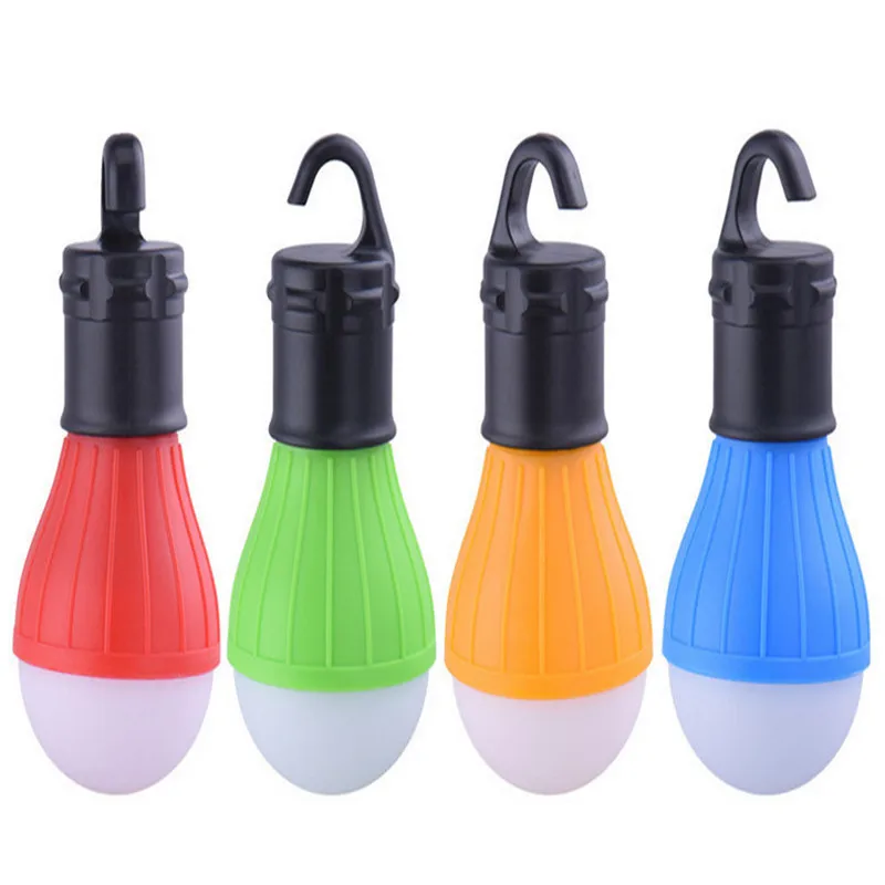 1 Pcs Outdoor Mini Tool Camping Equipment Lantern Tent Light Portable LED Bulb Emergency Hiking Fishing Hook Hanging Flashlight