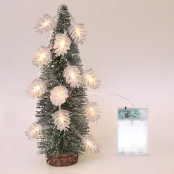 Рождественские Висячие светодио дный украшения светодиодная гирлянда декоративная светящаяся яркая лампа для Xmas Big pinecone Свадебные