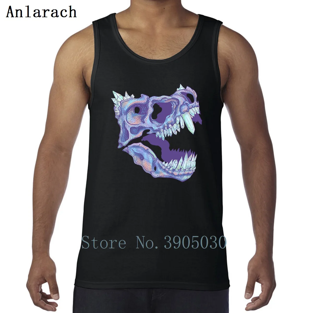 Pastel Rex Sticker Vest Family Homme Crew Neck Summer Tank