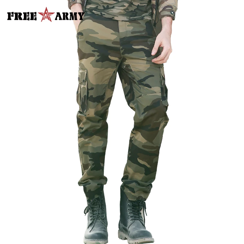 

Military Camouflage Men Cargo Pants 3 Colors Cotton Joggers Casual Man Pants Tactical Pants Pocket Trousers For Male Large Size