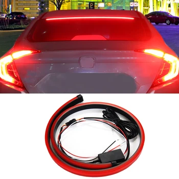 

90cm New LED Brake light Rear High Tail Warning Light Auto Flowing Red Additional Third Stop Light Car Accessories