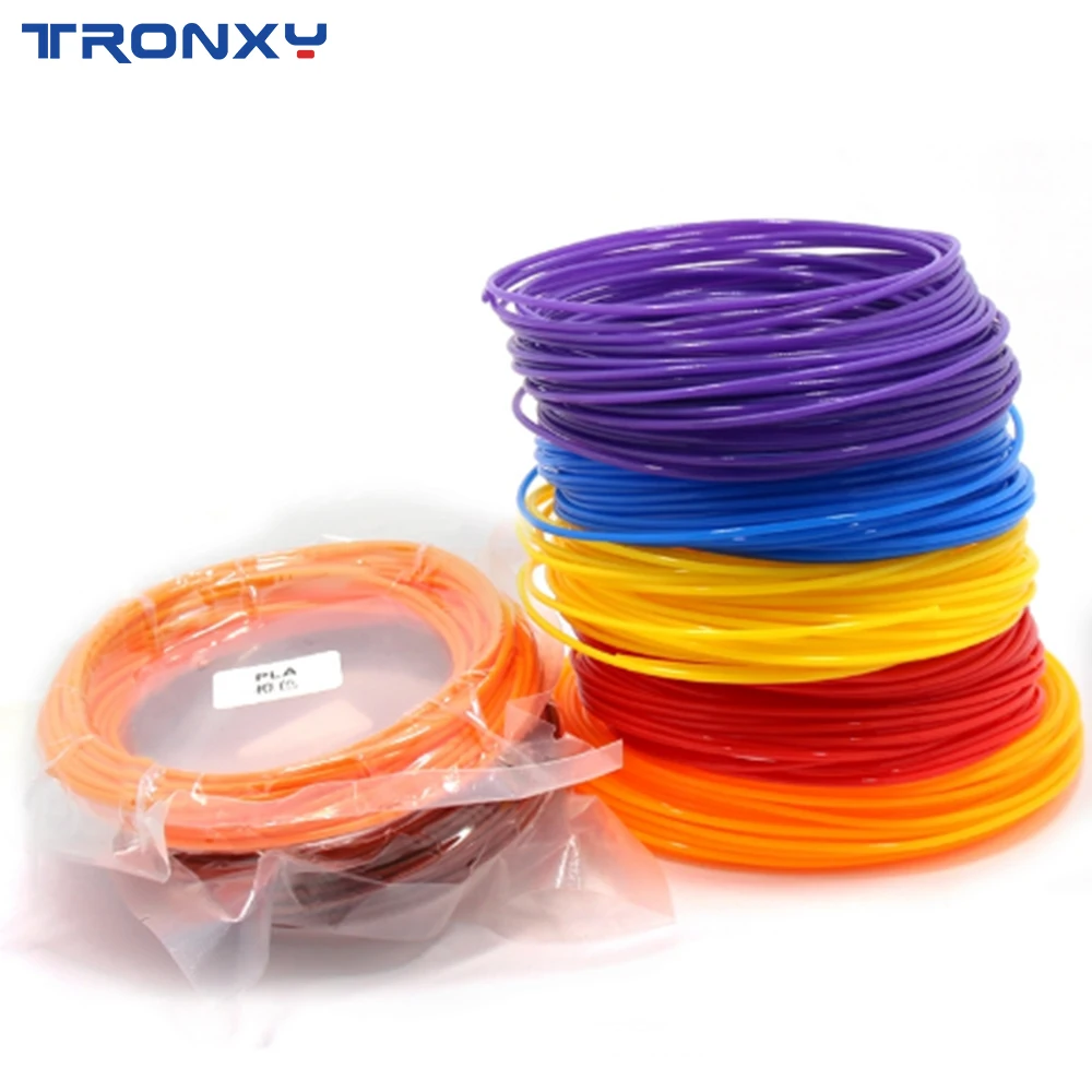البلاستيك ل 3d القلم 10 متر PLA 1.75 مللي متر 3D طابعة خيوط الطباعة المواد الطارد اكسسوارات أجزاء شفافة الأبيض الأسود