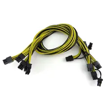 16 AWG 6Pin to 8Pin (6+2Pin) PCIe Power Cable for GPU Video Card ETH Ethereum Mining 16 AWG 6Pin to 8Pin (6+2Pin) PCIe Power Cable for GPU Video Card ETH Ethereum Mining