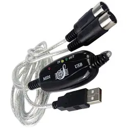 USB IN-OUT кабель MIDI конвертер ПК в музыкальный Адаптер клавиатуры шнур EM88