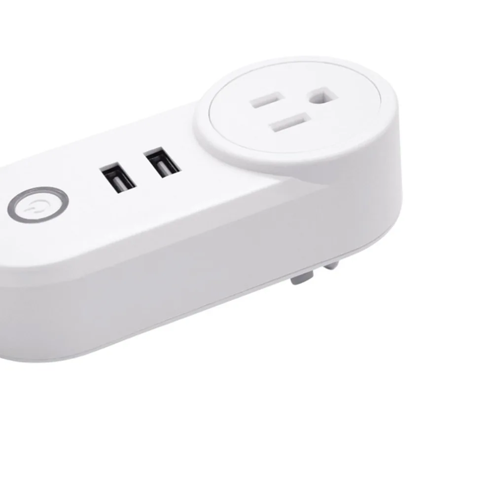Умная Wi-Fi Мобильная розетка с двойным USB умная WiFi розетка поддержка Amazon Alexa Echo и Google home Голосовое управление Энергосбережение