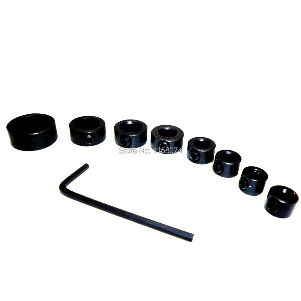 Wood Drill Bit Depth Stop Collars Ring Positioner Drill Locator