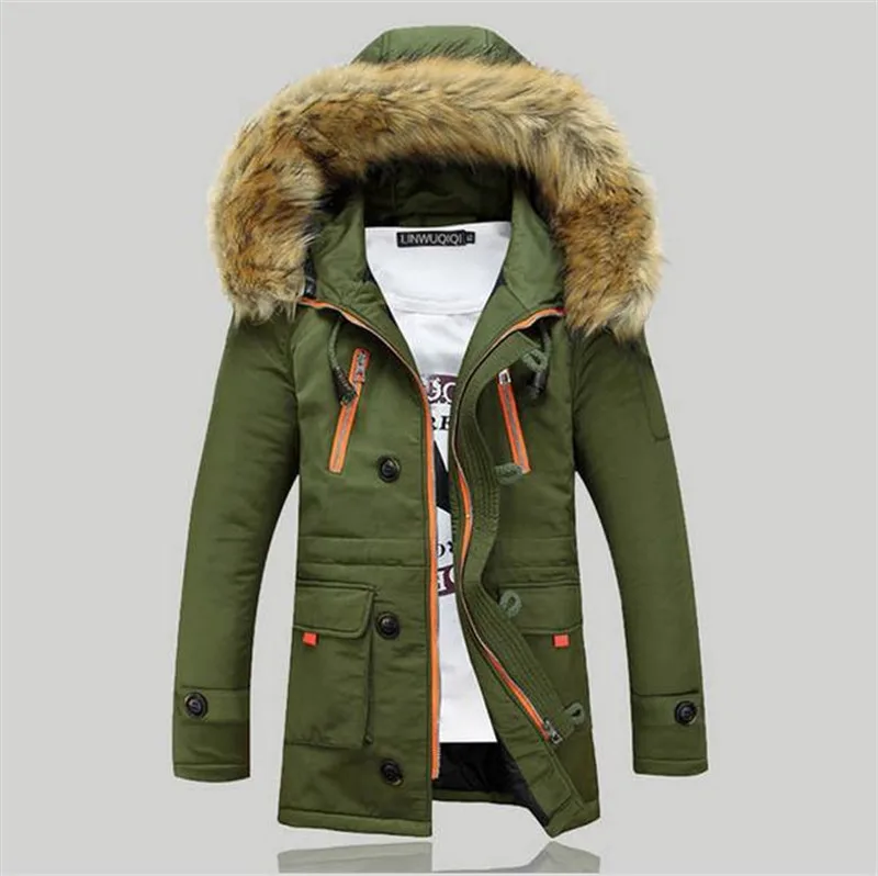 

2016 New Winter Mens Parka Clothing Thicking Men Jacket Coat With Fur Hood high Quality Jackets Men plus size Vestidos hot sale