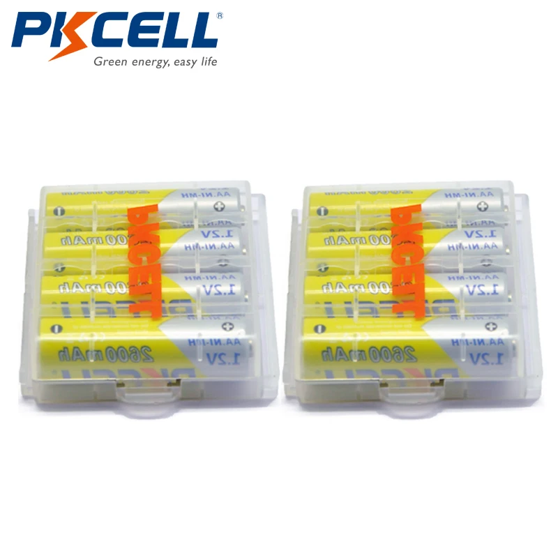 PKCELL 8 шт. 1,2 в AAA Ni-MH аккумуляторная батарея 1000 мАч AAA аккумуляторные батареи 3A Baterias с 2 батареями