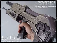 1 1 firearms Terminator 2 T2 T800 Laser rifle 3D paper model DIY