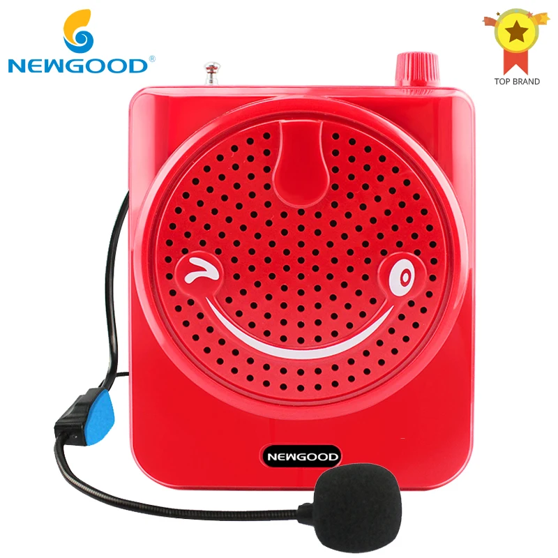 

Portable Voice Amplifier with Wired Microphone Megaphone Booster Loudspeaker for Teacher Tour Guide Support USB TF card FM radio