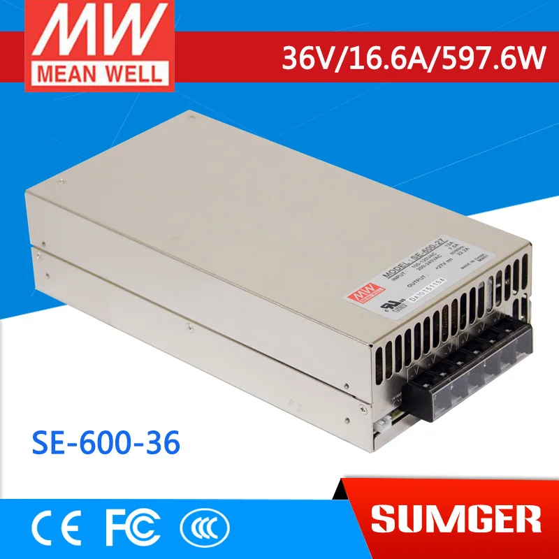

Worthwhile Free shipping MEAN WELL SE-600-36 2Pcs 36V 16.6A meanwell SE-600 36V 597.6W Single Output Power Supply