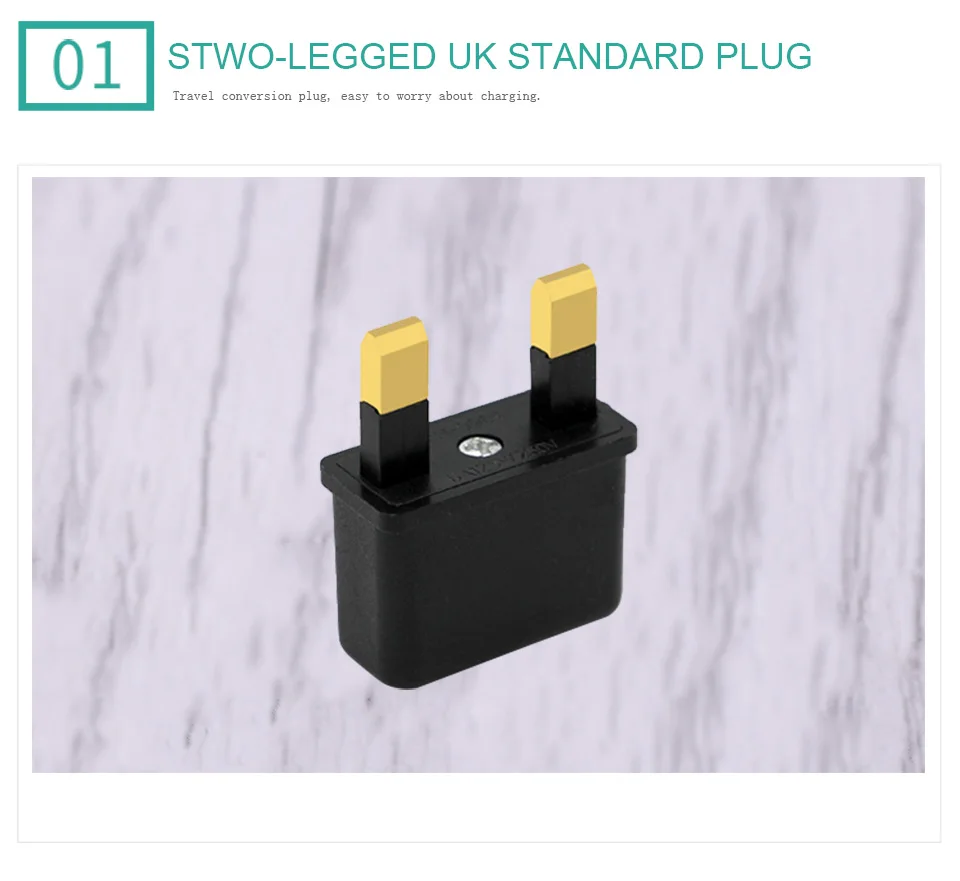 Universal EU US to UK AC Power Socket Plug Travel Wall Charger Outlet Adapter Converter 2 Socket Input Pin For Phone Charging (4)