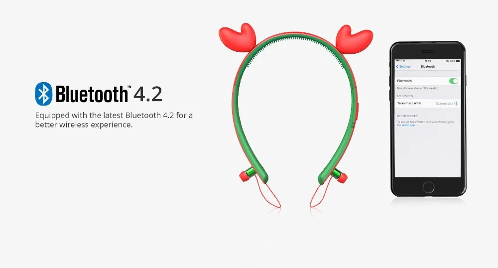 Tronsmart Encore Wink Ear Bluetooth наушники Bluetooth гарнитура беспроводные наушники со светодиодный светильник для смартфонов Xiaomi