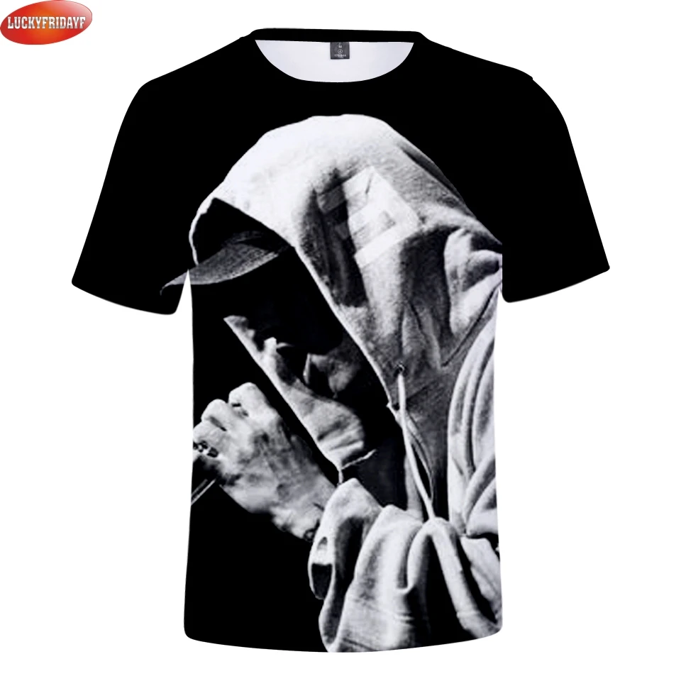 

2018 EMINEM Famous Rapper 3D Printed Hip Hop Summer T-shirts Women/Men Short Sleeve O-Neck Fashion Tshirts EMINEM Casual Wear