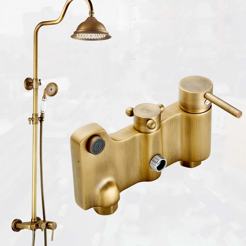 Good Quality brass 3-functions Shower Column Single Handle Shower Mixer Faucet Wall Mounted with Handshower