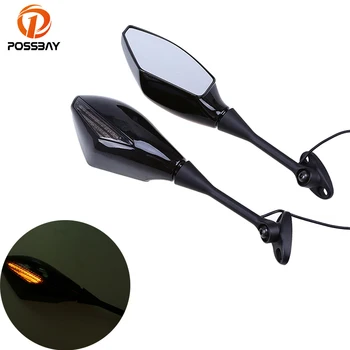

Universal Motorcycle Mirrors LED Turn Signal Light Rearview Mirrors Retrovisor Moto ATV for Harley Honda Suzuki Rear Mirror