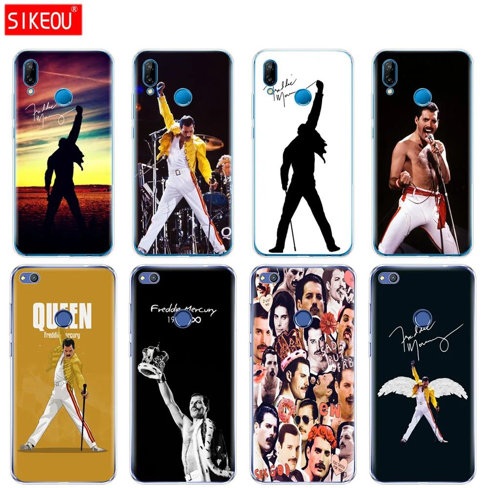 

Silicone Cover Phone Case For Huawei P20 P7 P8 P9 P10 Lite Plus Pro 2017 p smart 2018 Freddie Mercury Queen band