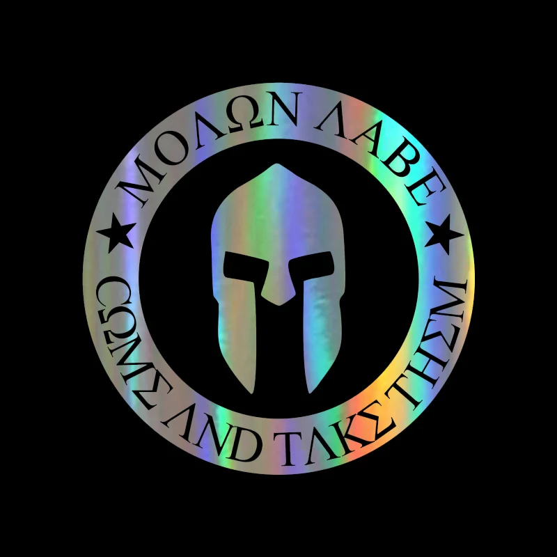 Автомобильная наклейка 10 см * Molon Labe Spartan Шлем топливный бак чехол украшение