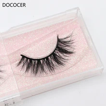 DOCOCER норковые ресницы перекрещивающиеся закругленные Накладные ресницы ручной работы натуральный пушистый вид 3D норковые ресницы безжалостные ресницы E-1