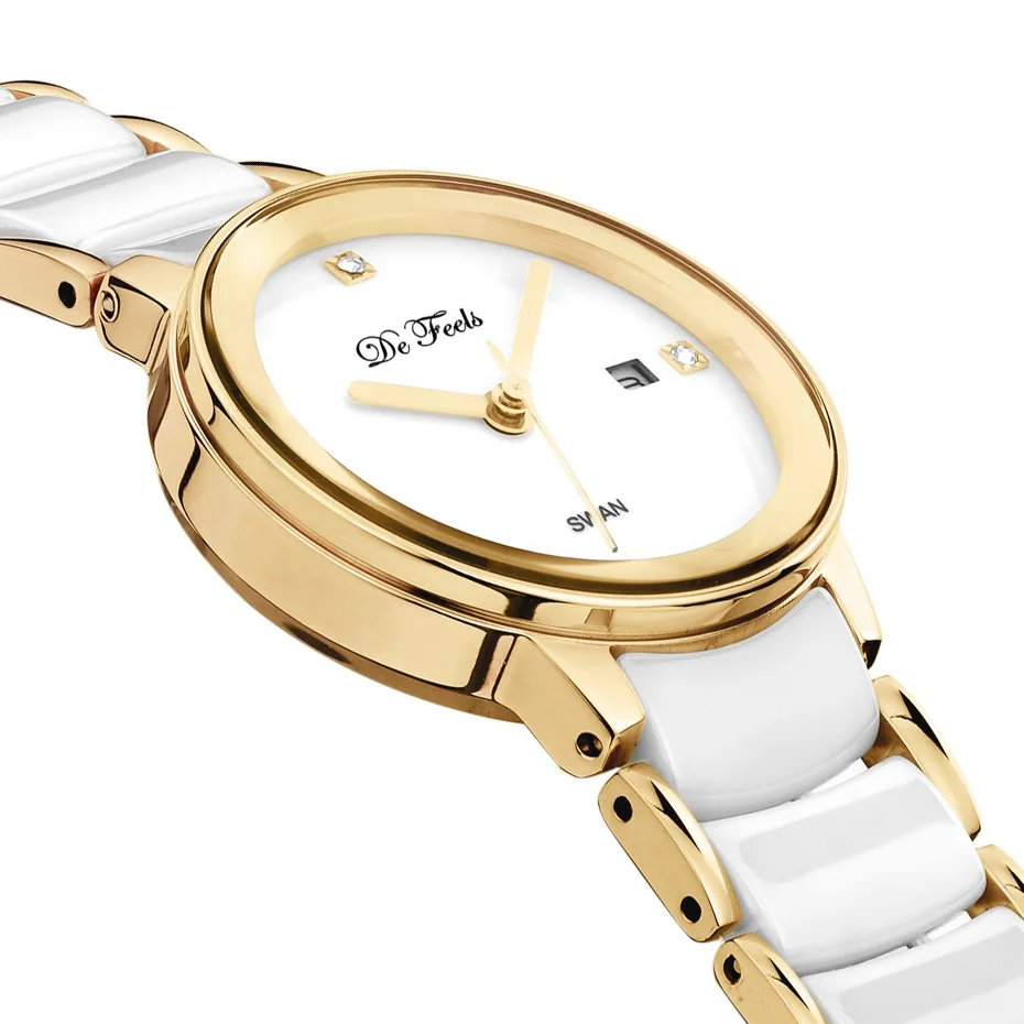 Montre Femme, современные женские часы, модные кварцевые наручные часы, Простые керамические золотые часы, Топ бренд, роскошные женские часы, Reloj Mujer