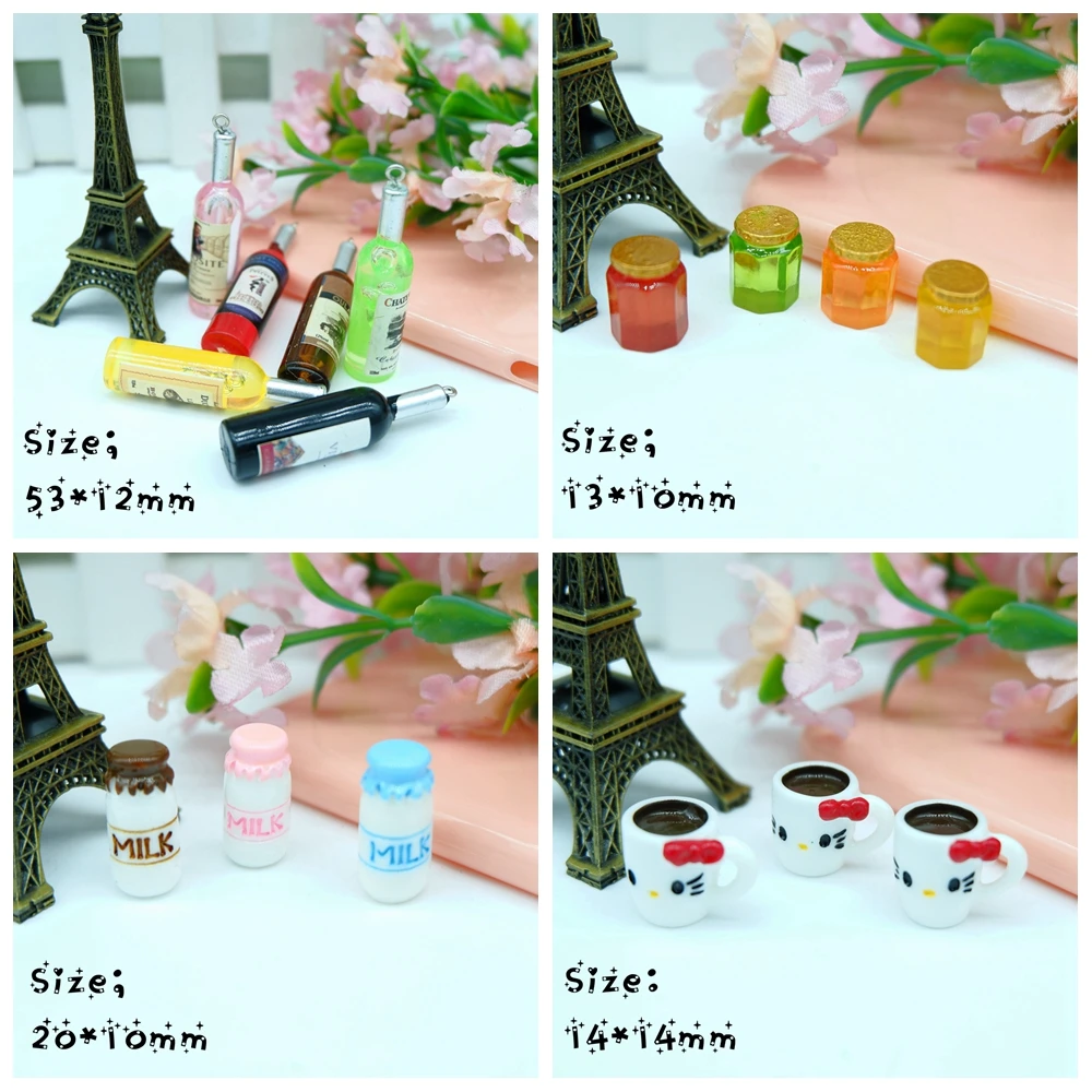 

Kawaii Drink shape resin c Cabochons for decoration, artesanatos acessorios,DIY