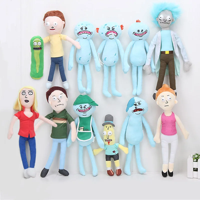 17 30 см плюшевые игрушки Морти счастливые грустные пеноформенные Meeseeks мягкие