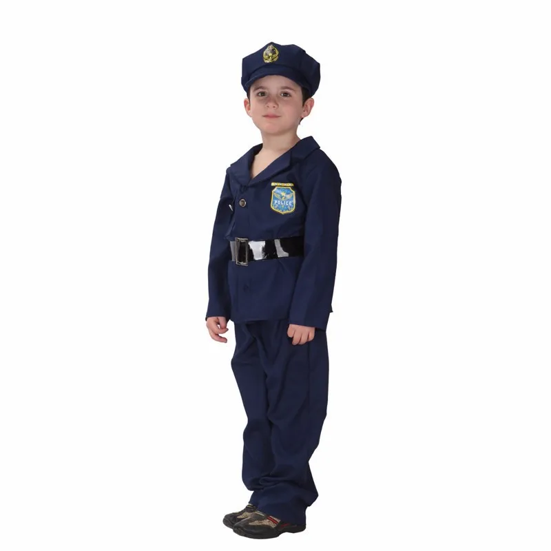 Шанхай история дети Британская полиция офицерская форма/Робокар Поли недели маскарадный костюм вечерние одежда на Хэллоуин для косплея