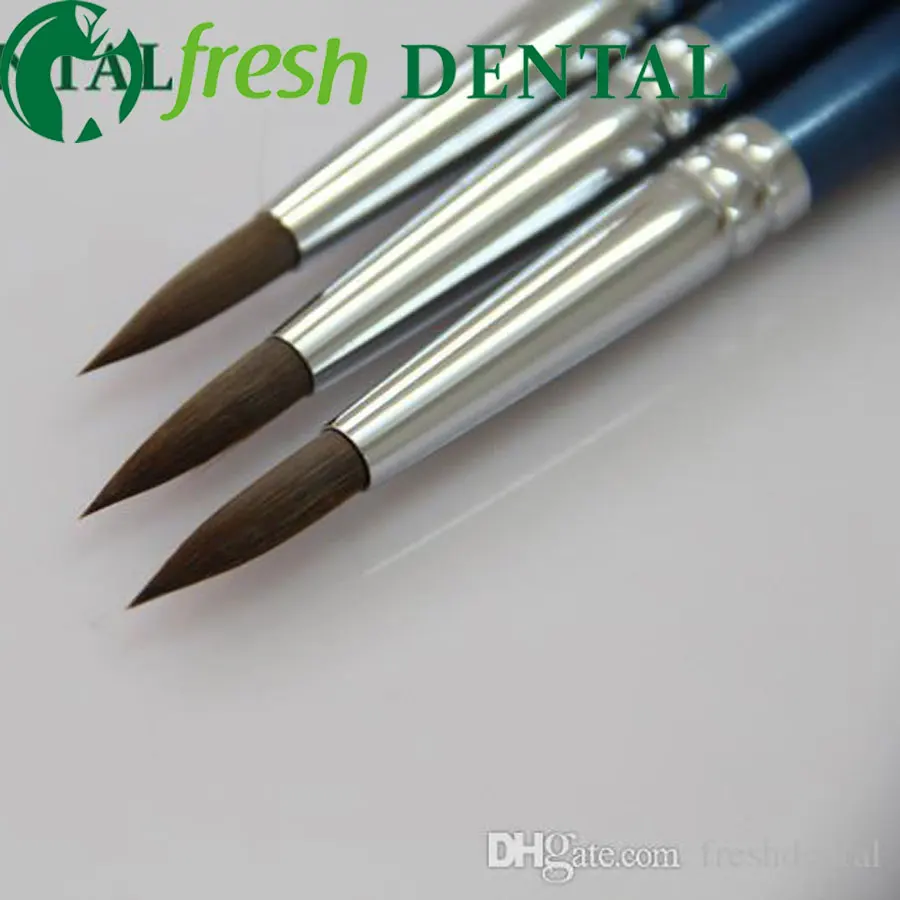3 шт. зубная 8# Соболь фарфоровая ручка Стоматологическая глазурь на фарфоровой ручке стоматологический техник каллиграфия кисть фарфоровая ручка SL512