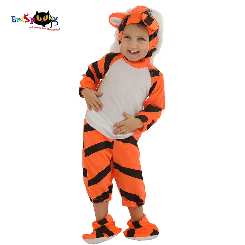

Eraspooky Carnival Party Infant Tiger Halloween Costume for Kids Toddler Hoods Animal Jumpsuit New Born Cosplay Baby Boy Outfit