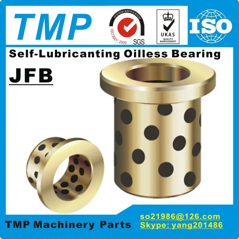 

JFB3535 / 3535F / JFB354535 (Size:35*45*35/60*5mm) Flanged Oilless Bearings /Bronze Bushings With Graphite Plugs