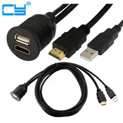 2 м 6 Средства ухода за кожей стоп Длина USB и HDMI Aux расширение Панель заподлицо для автомобиля, лодка и мотоцикл