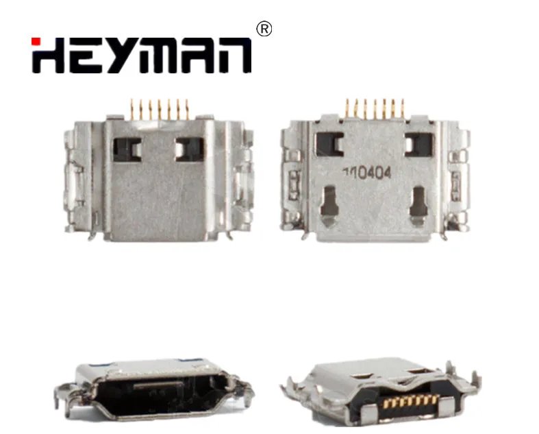 

Heyman Charge Connector for Samsung S3370 S5250 S5620 S5670 S5750 S5830 S5830i S6500 S7230 S7350 S8300 (7 pin,micro USB type-B)