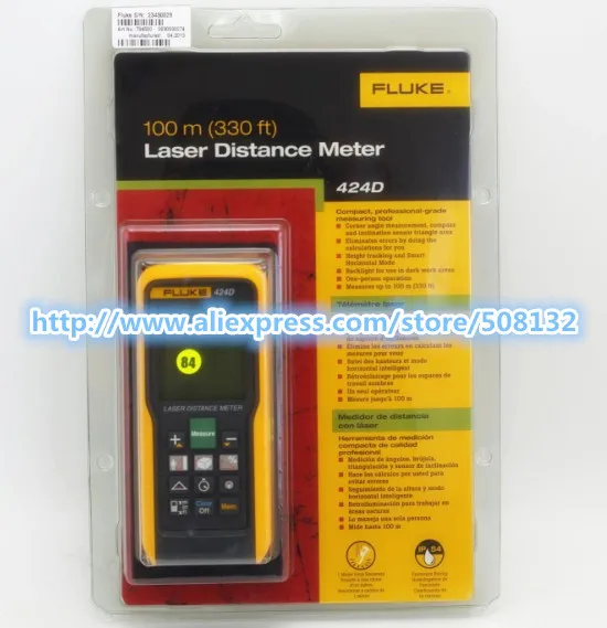 

Fluke 424D Laser Distance Meter 100 meters (330 feet) !!Brand New !! F424D