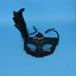 Женские девушке Подвески Маска с перьями маскарад, праздник Марди Гра маска для вечеринки Хэллоуин украшения на день рождения