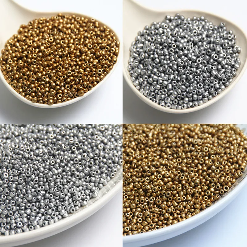 

2mm 3mm 4mm Silver/Gold Color Czech Seed Beads Glass Spacer Beads For Jewelry Making DIY
