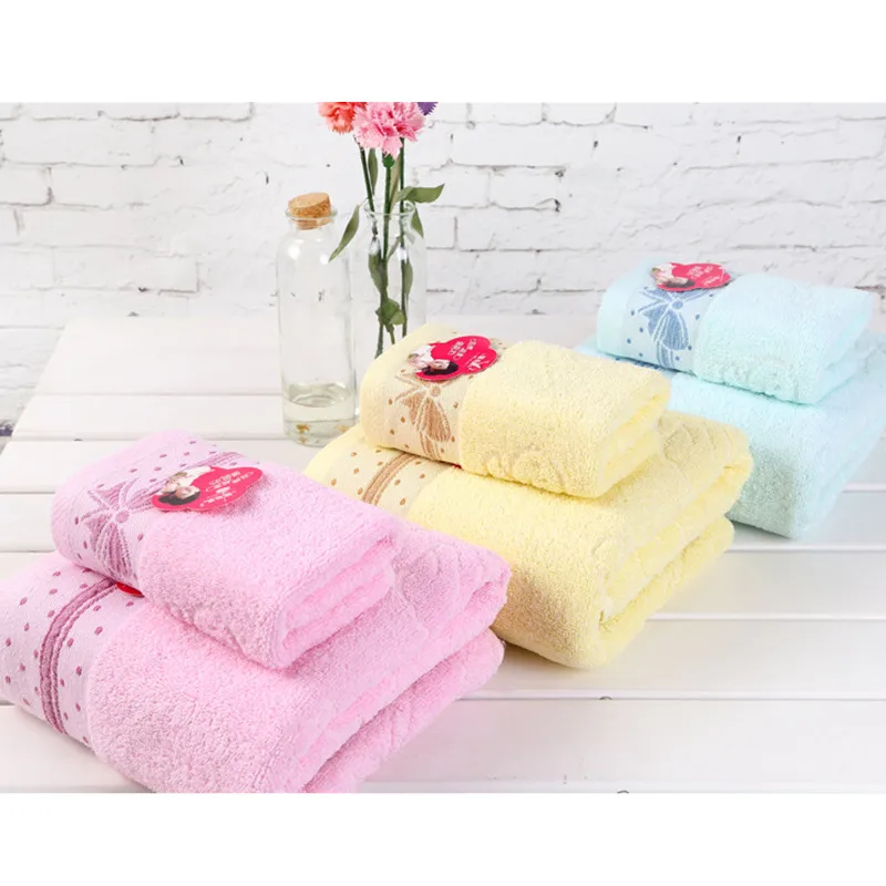 High Quality Towels Set Soft 100 Cloth Jacquard Absorbent Bath Towel 70x140cm Face Towel
