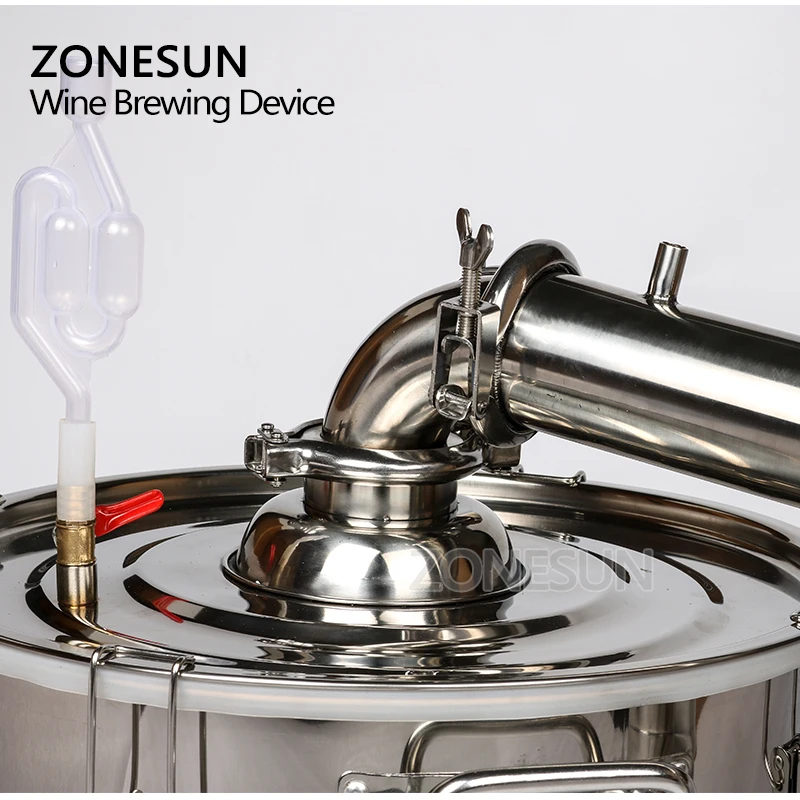ZONESUN 20 л винный дистиллятор посуда для бара пивоваренное оборудование бойлер из