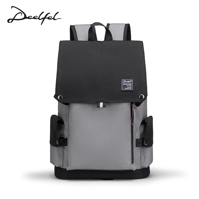 

DEELFEL Men Backpack Fashion Male Cover Backpack Casual Travel Men Bag Large-Capacity Computer waterproof Backpack School