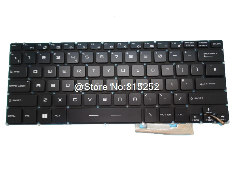 

Laptop Keyboard For MSI GS30 2M-001UK 2M-016UK 2M-060UK 2M-061UK 2M-205UK GS40 6QE-027UK 6QE-028UK 6QE-053UK United Kingdom New